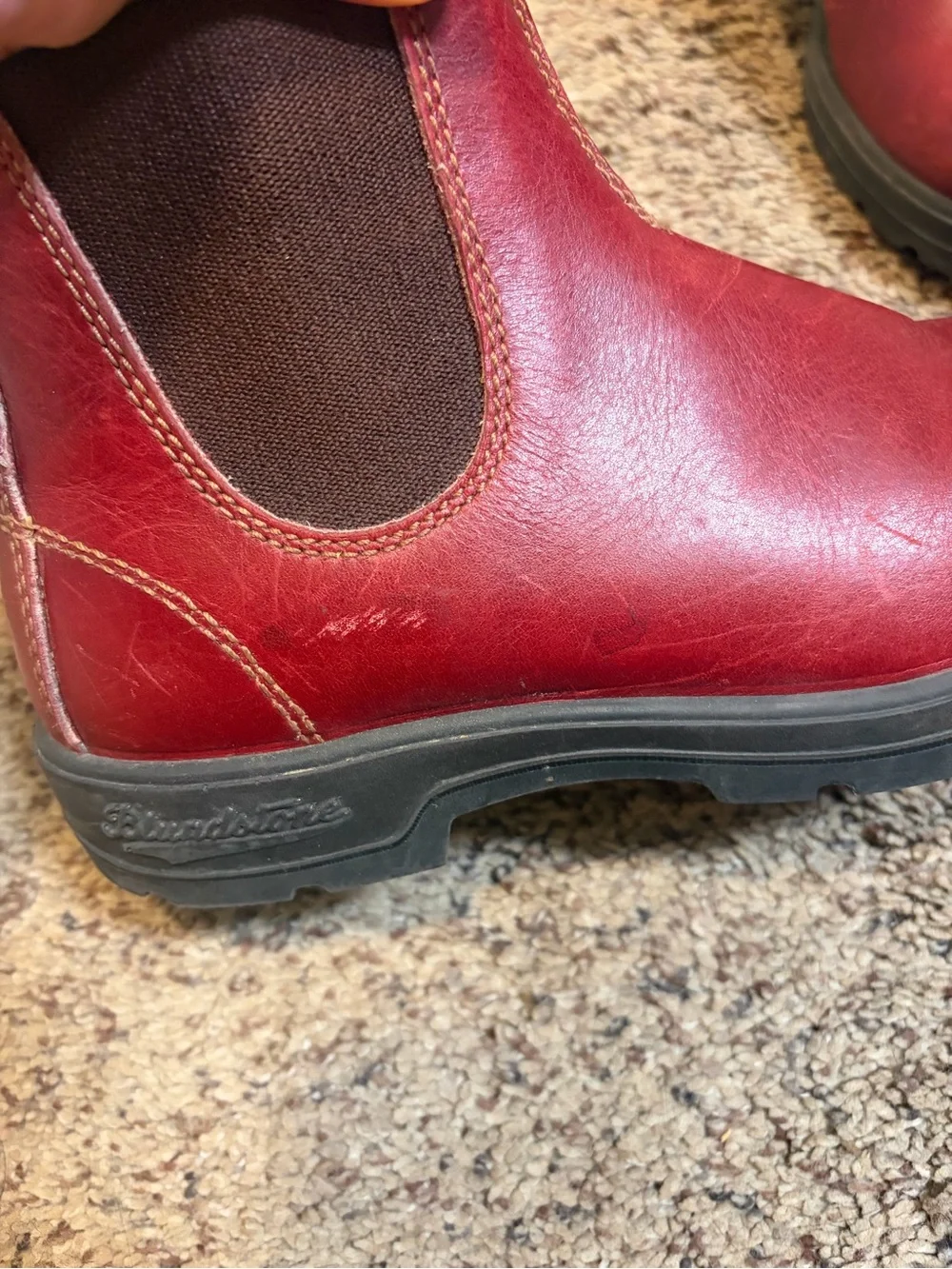 Blundstone red leather Chelsea boots 4au 7us - Picture 7 of 9